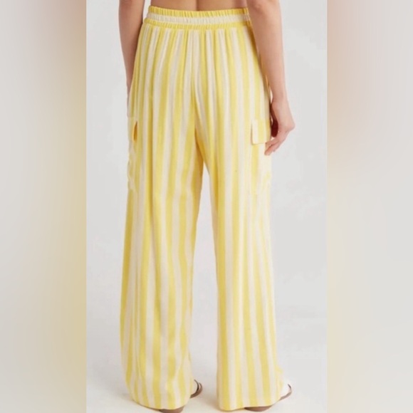 NWT - Show Me Your MuMu Coast Cargo Wide Leg Pants in Sunny Stripe - Medium - Picture 6 of 6